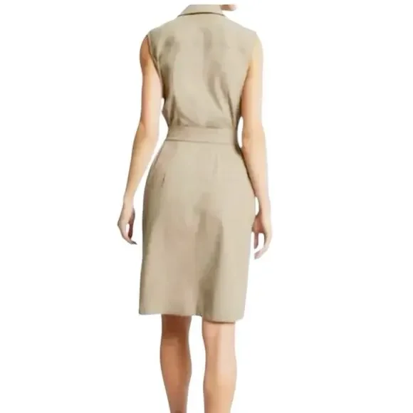 NWT Anatomie Mallory Utility Travel Midi Dress Size Large Stone Cargo Pockets - Picture 2 of 8